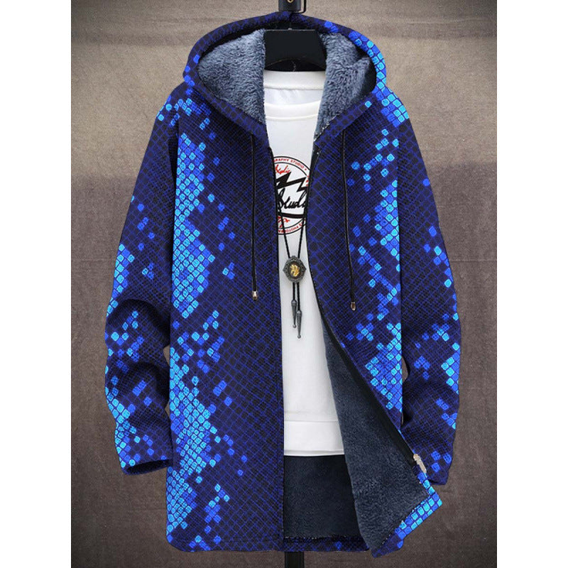 Casual Men's Zipper Hooded Cardigan Cotton-padded Jacket